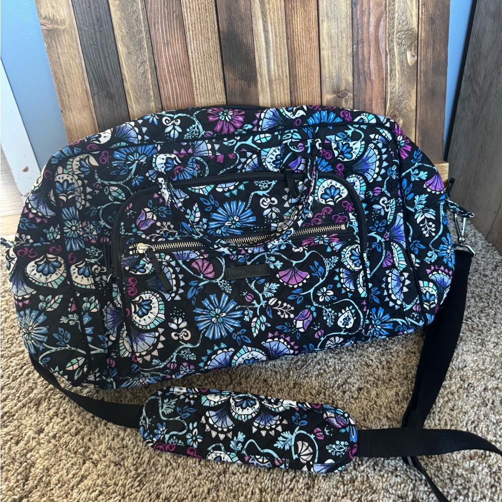Vera Bradley Floral Black Duffel Bag